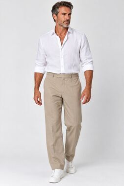 TMG Mens Beige Dress Pants 40W Flat Front Business Casual Trousers